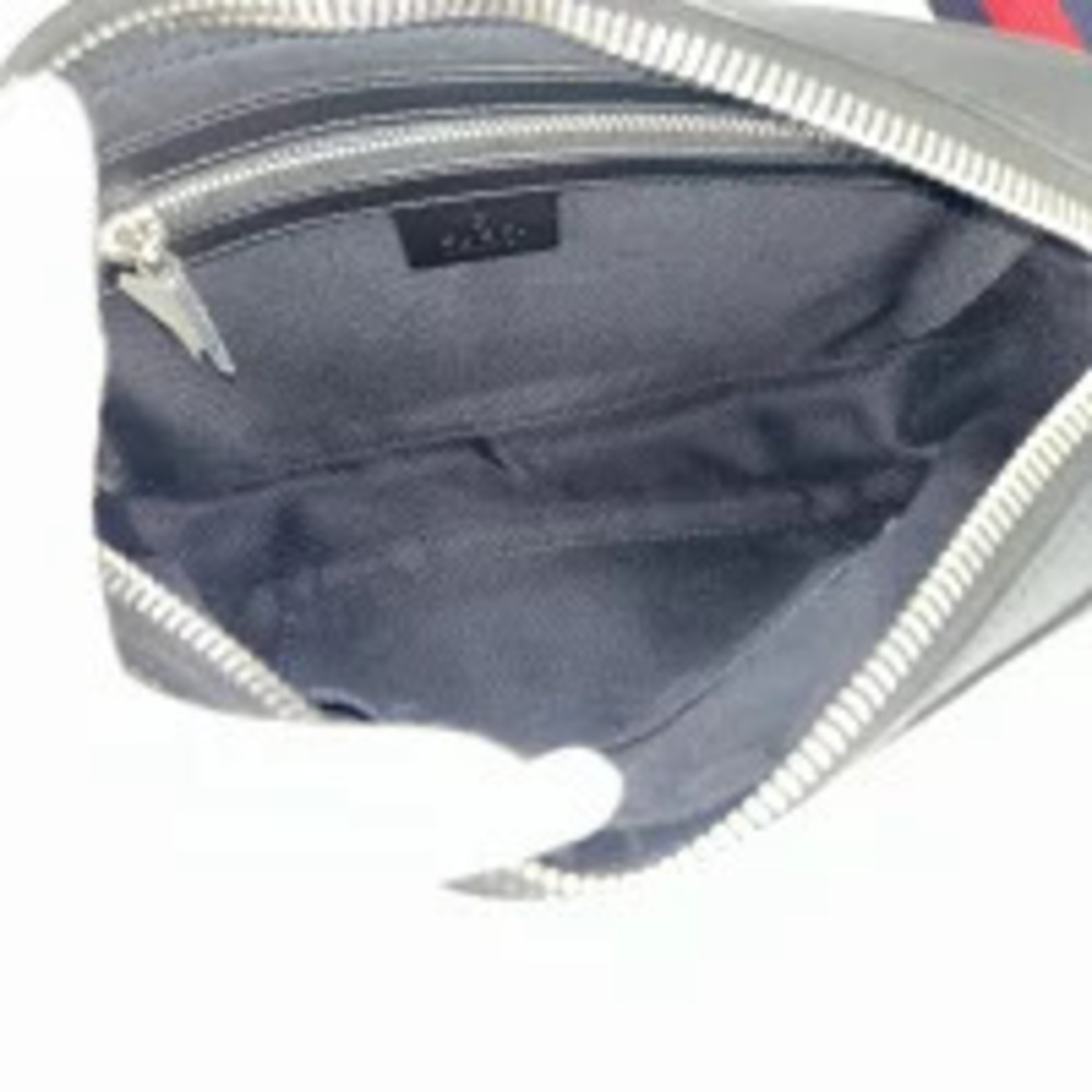 Gucci Belt Bag Crossbody Web Stripe GG Waist Bum Black Body Belt Supreme - Picture 4 of 7